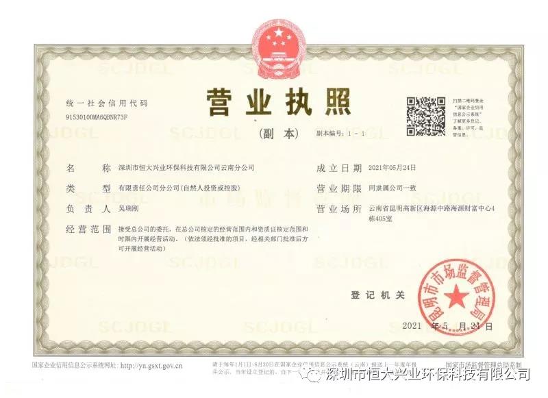 喜訊：熱烈祝賀恒大興業云南分公司正式成立！